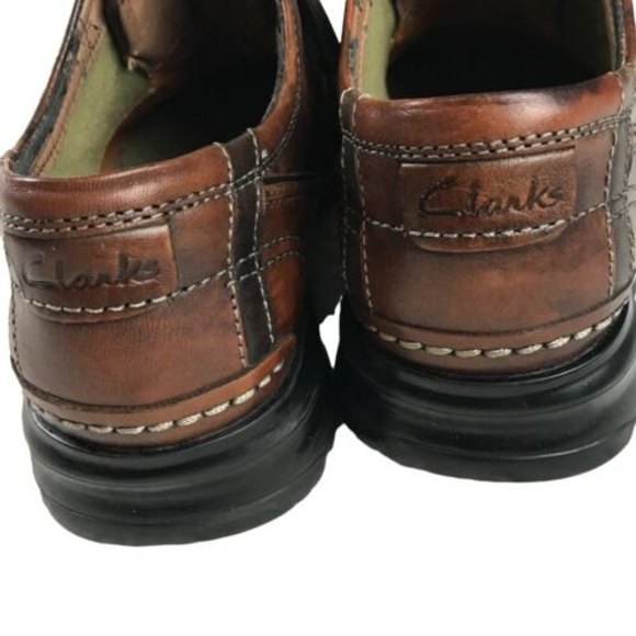 CLARKS Touareg 70852 Brown Leather Bicycle Toe Oxford Men's Size 9.5M - Picture 3 of 8